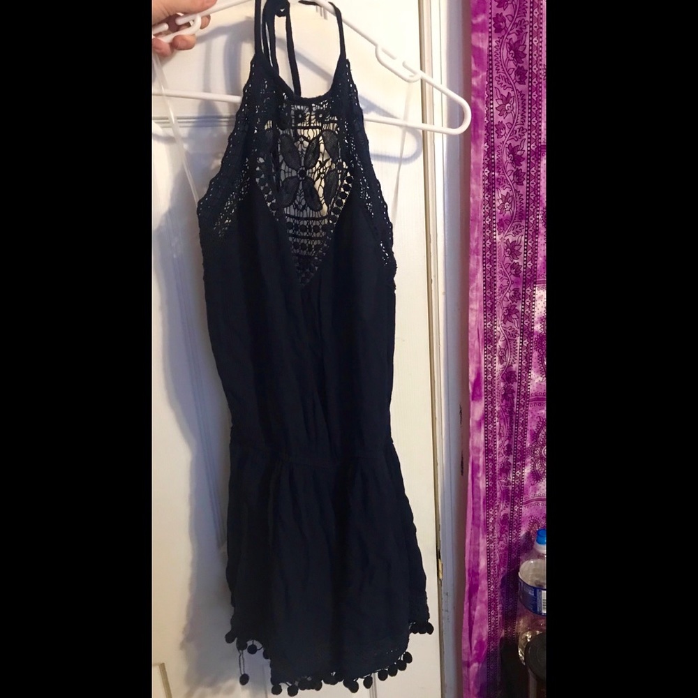 Navy Blue Romper American Eagle